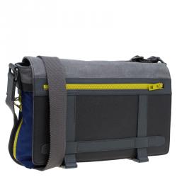 Dolce and Gabbana Multicolor Nylon and Canvas Etna Messenger Bag