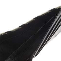Dolce and Gabbana Two Tone Striped Leather Billfold Wallet