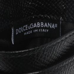 Dolce and Gabbana Two Tone Striped Leather Billfold Wallet