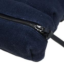 Dolce and Gabbana Navy Blue Canvas Messenger Bag