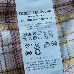 Pre Owned Dolce and Gabbana Men's Multicolor Checked Shirt L