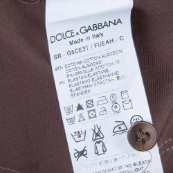 مملوكة مسبقًا قميص دولتشي أند غابانا بني للرجال S