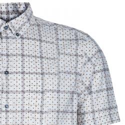 Pre Owned قميص رجالي دولتشي أند غابانا كم قصيرمنقط أبيض L