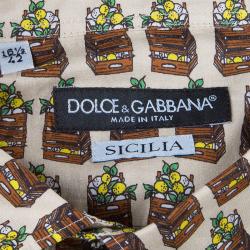 Pre Owned Dolce and Gabbana Basket Print Shirt L