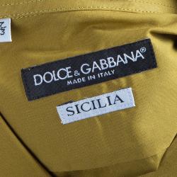 مملوكة مسبقًا Dolce and Gabbana Mustard Shirt L