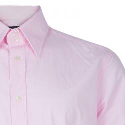 مملوكة مسبقًا Dolce and Gabbana Men's Pink Cotton Shirt L