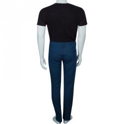 Pre Owned Dolce and Gabbana Mens Blue Polka Dot Jeans M