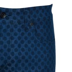 Pre Owned Dolce and Gabbana Mens Blue Polka Dot Jeans M
