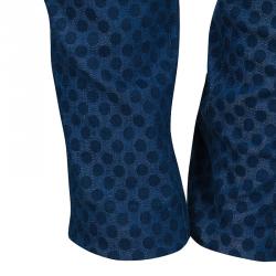 Pre Owned Dolce and Gabbana Mens Blue Polka Dot Jeans M