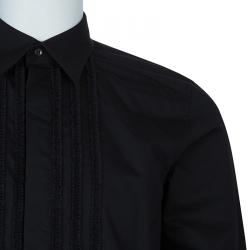 Pre Owned قميص دولتشي أند غابانا سيناترا أسود رجالي L