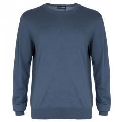 مملوكة مسبقًا Dolce and Gabbana Grey Crew Neck Sweater L