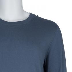 مملوكة مسبقًا Dolce and Gabbana Grey Crew Neck Sweater L