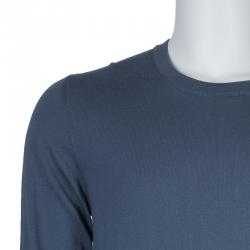 مملوكة مسبقًا Dolce and Gabbana Grey Crew Neck Sweater L