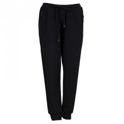 Pre Owned Dolce and Gabbana Black Cotton Jersey Sweatpants XXXL