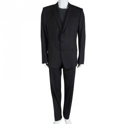 Pre Owned بذلة ثلاث قطع دولتشي أند غابانا مارتيني صوف رصاصي 4XL