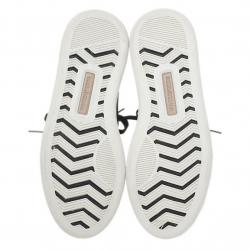 Pre Owned حذاء سنيكرز دولتشي أند غابانا مقدمة مرتفعة جلد أسود مقاس 40.5