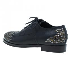 Pre Owned حذاء ديربي دولتشي اند غابانا سيراكوسا جلد أسود مقاس 43