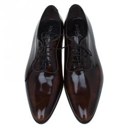 Dolce and Gabbana Brown Leather Lace Up Oxfords Size Size 42