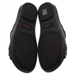 Pre Owned Dolce and Gabbana Black Leather Buckle Sandals Size 43