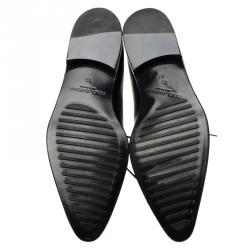 Pre Owned حذاء دولتشي أند غابانا ديربي بروغ جلد أسود مقاس 40.5