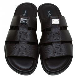 مملوكة مسبقًا Dolce and Gabbana Brown Leather Multi Strap Sandals Size 42