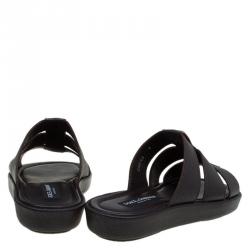 مملوكة مسبقًا Dolce and Gabbana Brown Leather Multi Strap Sandals Size 42