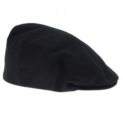 Pre Owned Dolce and Gabbana Black Cotton Flat Cap Size 58