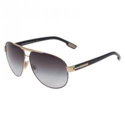 Pre Owned Dolce and Gabbana Black DG 2099 Aviators 