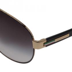 Pre Owned Dolce and Gabbana Black DG 2099 Aviators 