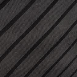 Dolce and Gabbana Grey Striped Silk Tie