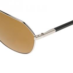 Pre Owned نظارة شمسية أفياتورز دولتشي أند غابانا DG 2073K مطلية بالذهب الأبيض