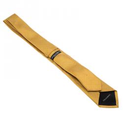 Dolce and Gabbana Gold & White Dotted Silk Tie