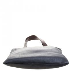 Pre Owned Dolce and Gabbana Dark Grey Textured Leather Tote