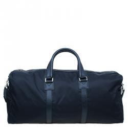 Pre Owned Dolce and Gabbana Black Nylon/Leather Profile Travel Bag