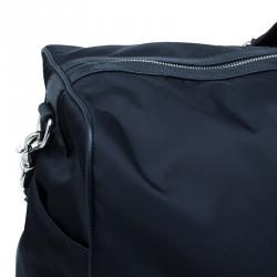 Pre Owned Dolce and Gabbana Black Nylon/Leather Profile Travel Bag