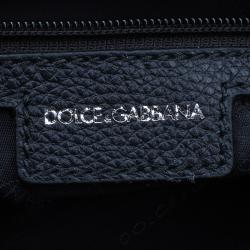Pre Owned Dolce and Gabbana Black Nylon/Leather Profile Travel Bag