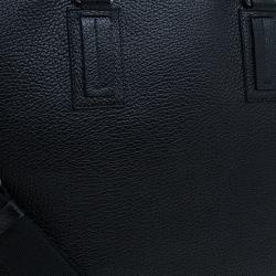 Pre Owned Dolce and Gabbana Black Pebbled Leather Tote Bag