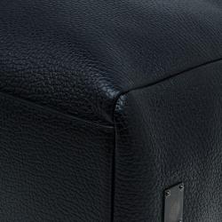 Pre Owned Dolce and Gabbana Black Pebbled Leather Tote Bag