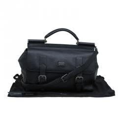 Dolce and Gabbana Black Leather New XL Miss Sicily Tote