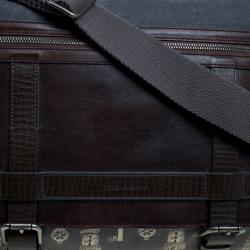 Dolce and Gabbana Brown Coated Canvas and Leather Messenger Bag