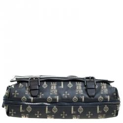 Dolce and Gabbana Brown Coated Canvas and Leather Messenger Bag