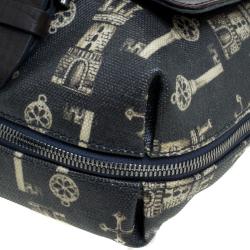 Dolce and Gabbana Brown Coated Canvas and Leather Messenger Bag