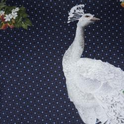 Pre Owned Dolce and Gabbana Navy Blue Peacock Printed Long Sleeve T-Shirt XXL