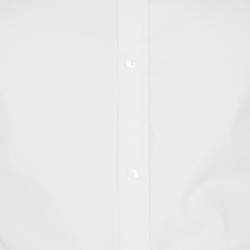 Pre Owned قميص دولتشي أند غابانا قطن أبيض بأكمام طويلة أزرار أمامية M