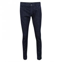 مملوكة مسبقًا Dolce and Gabbana 14 Gold Indigo Dark Wash Denim Straight Fit Jeans M