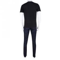 مملوكة مسبقًا Dolce and Gabbana 14 Gold Indigo Dark Wash Denim Straight Fit Jeans M