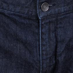 مملوكة مسبقًا Dolce and Gabbana 14 Gold Indigo Dark Wash Denim Straight Fit Jeans M