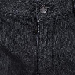 Pre Owned Dolce and Gabbana 14 Gold Black Faded Effect Denim Straight Fit  Jeans M