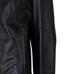 Pre Owned D&G Black Leather Jacket XS