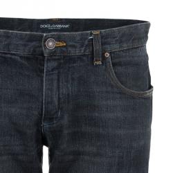 Pre Owned Dolce and Gabbana Men's Grey Denim Jeans S